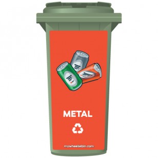 Metal Recycling Wheelie Bin Sticker Panel